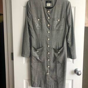 ABS Allen Schwartz vintage houndstooth dress